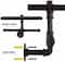 Black Wall Mounted Industrial Dual Toilet Paper Holder with Storage Shelf